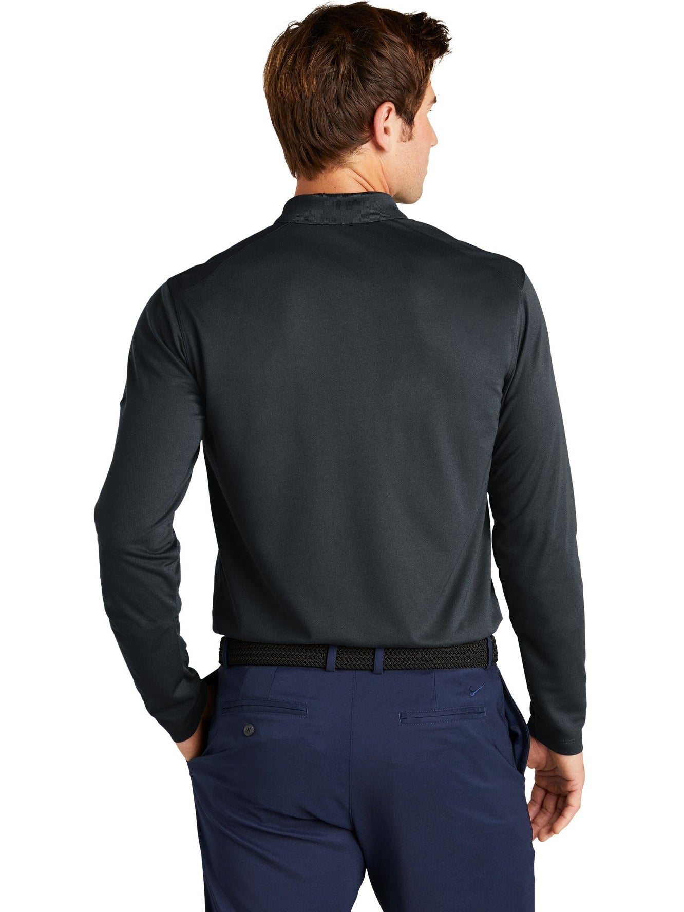 no-logo NIKE Dri-FIT Micro Pique 2.0 Long Sleeve Polo-Regular-NIKE-Thread Logic