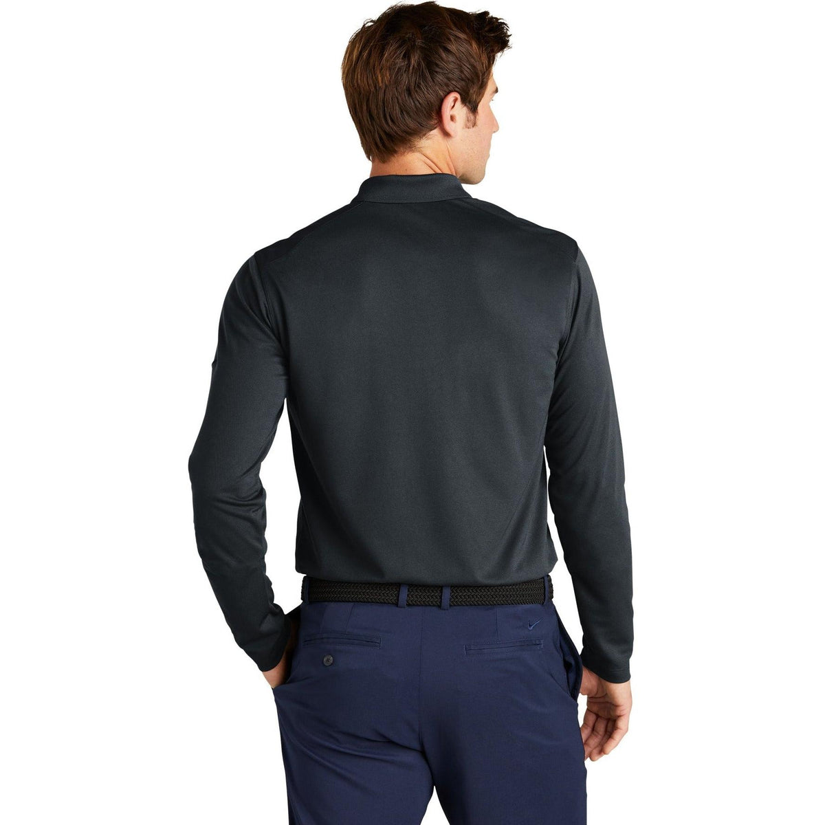 no-logo NIKE Dri-FIT Micro Pique 2.0 Long Sleeve Polo-Regular-NIKE-Thread Logic