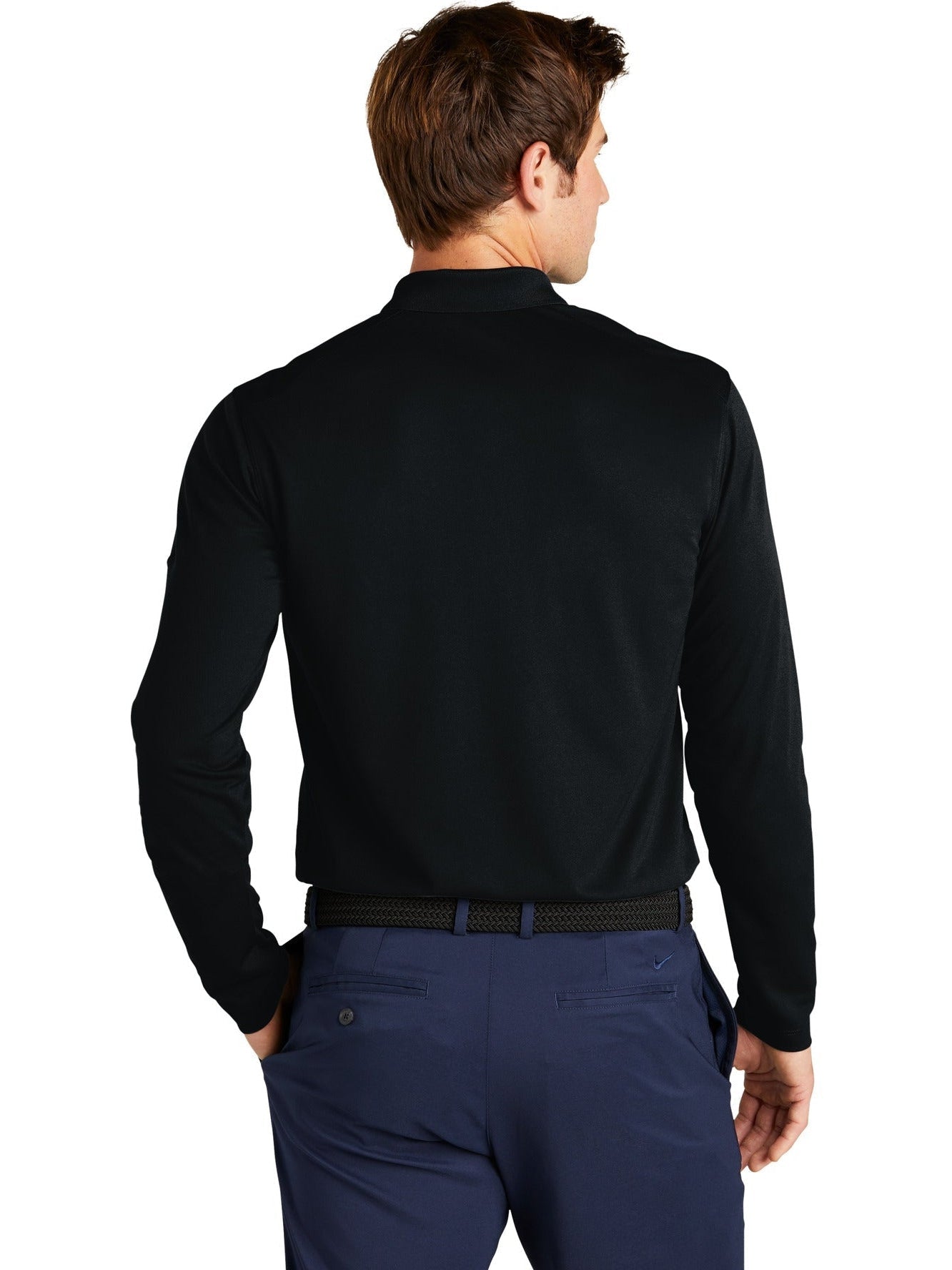 no-logo NIKE Dri-FIT Micro Pique 2.0 Long Sleeve Polo-Regular-NIKE-Thread Logic