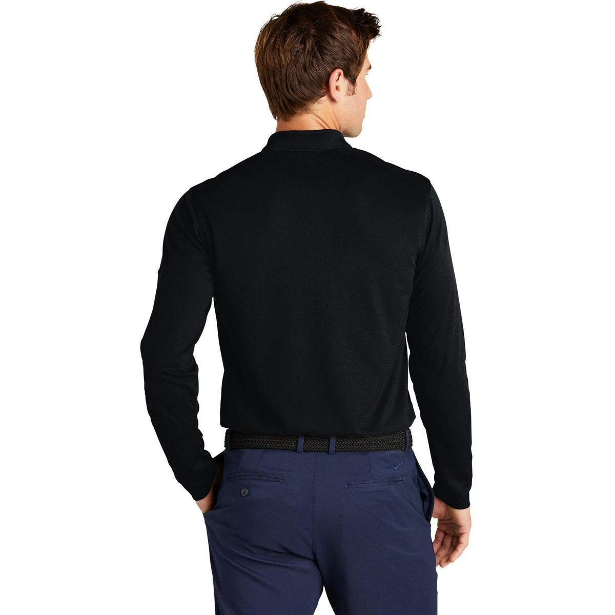 no-logo NIKE Dri-FIT Micro Pique 2.0 Long Sleeve Polo-Regular-NIKE-Thread Logic