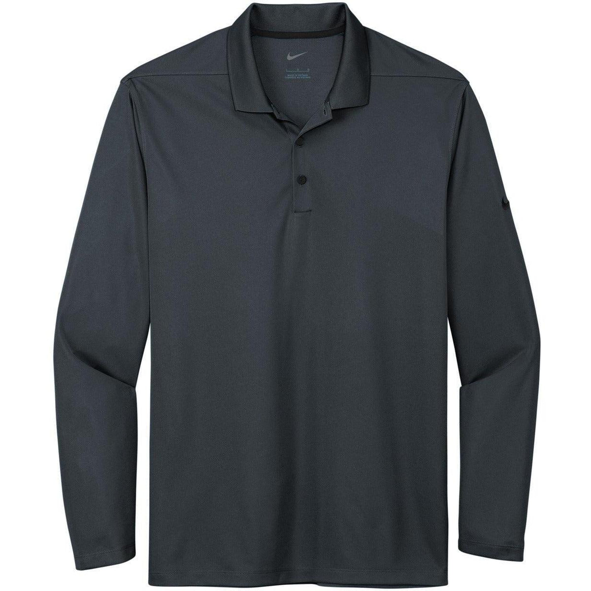 no-logo NIKE Dri-FIT Micro Pique 2.0 Long Sleeve Polo
