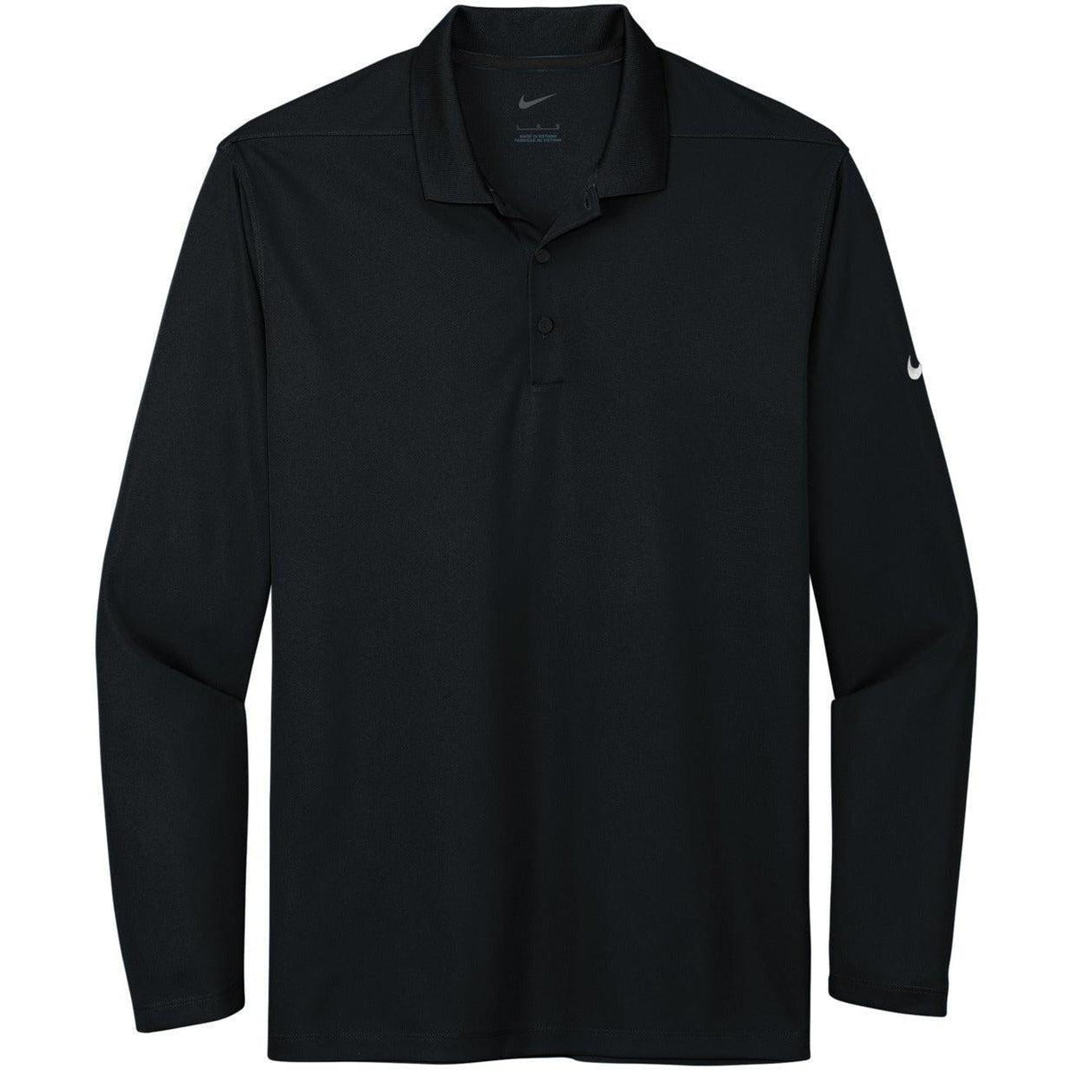 no-logo NIKE Dri-FIT Micro Pique 2.0 Long Sleeve Polo