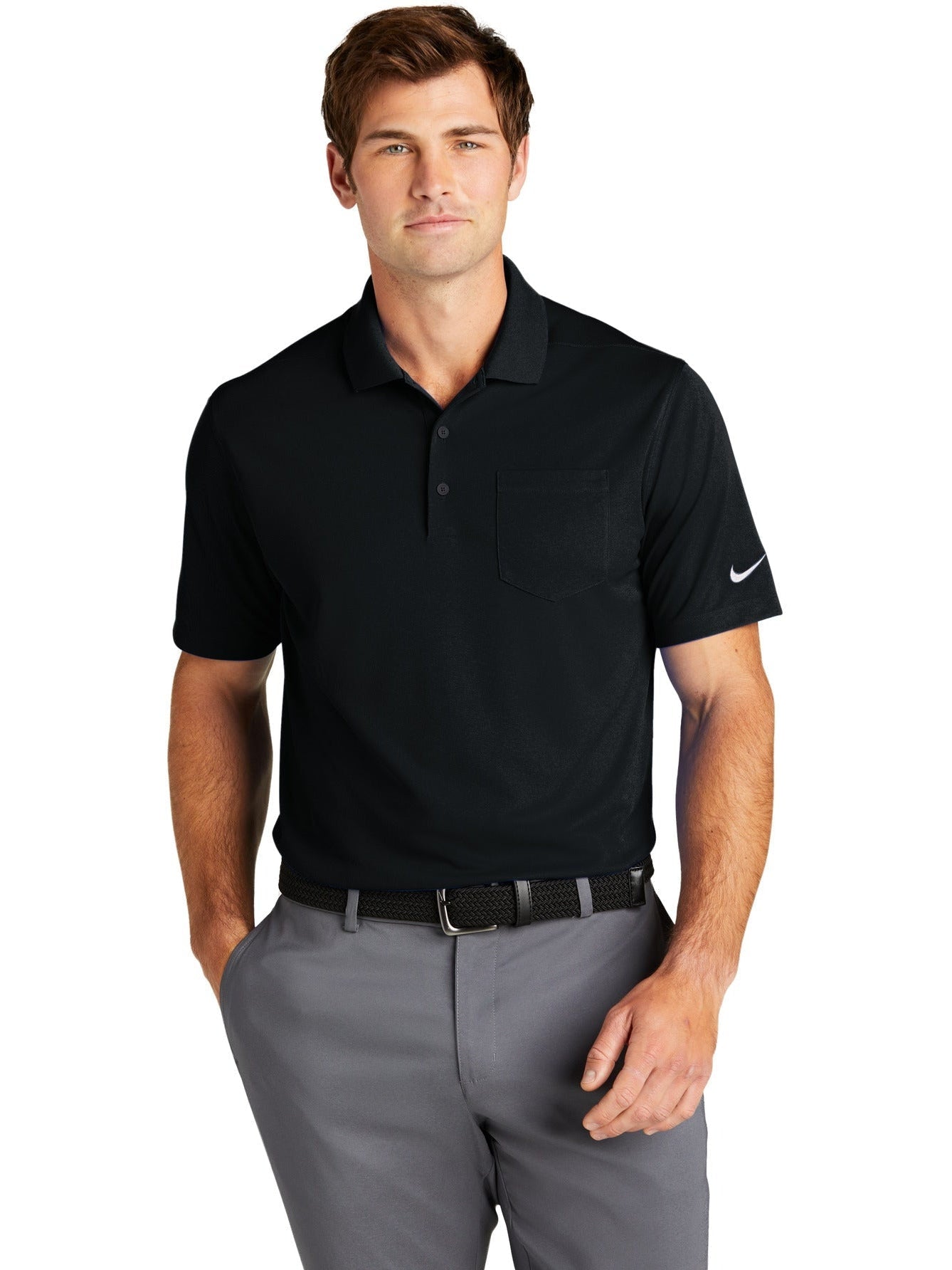 no-logo NIKE Dri-FIT Micro Pique 2.0 Pocket Polo-Regular-NIKE-Thread Logic