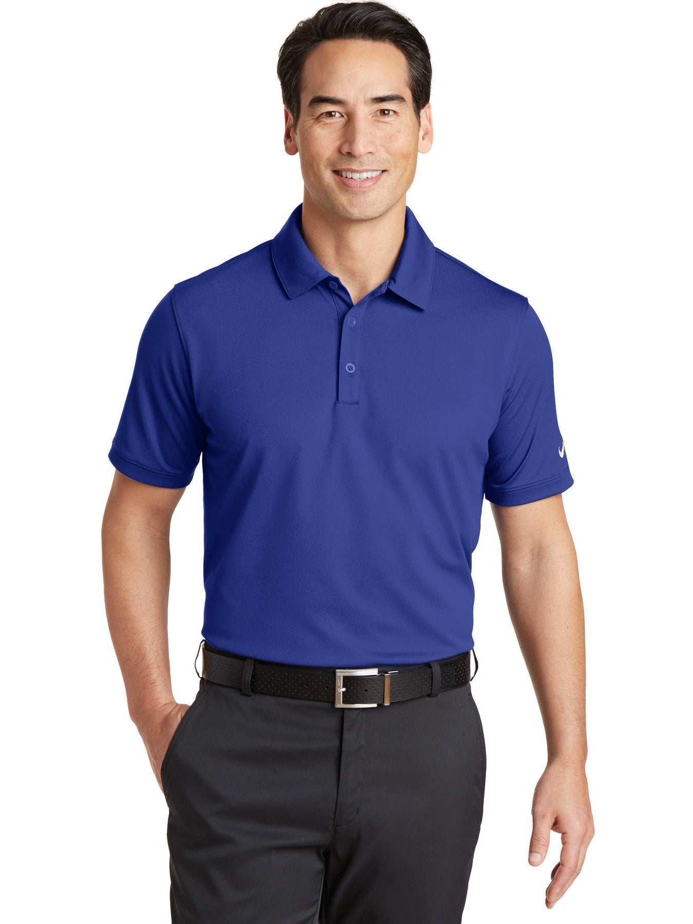 no-logo NIKE Dri-FIT Solid Icon Pique Modern Fit Polo-Regular-NIKE-Thread Logic