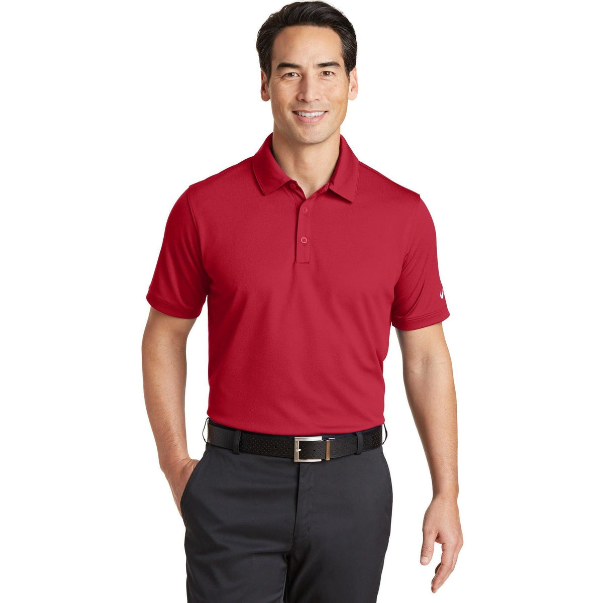 no-logo NIKE Dri-FIT Solid Icon Pique Modern Fit Polo-Regular-Nike-Thread Logic