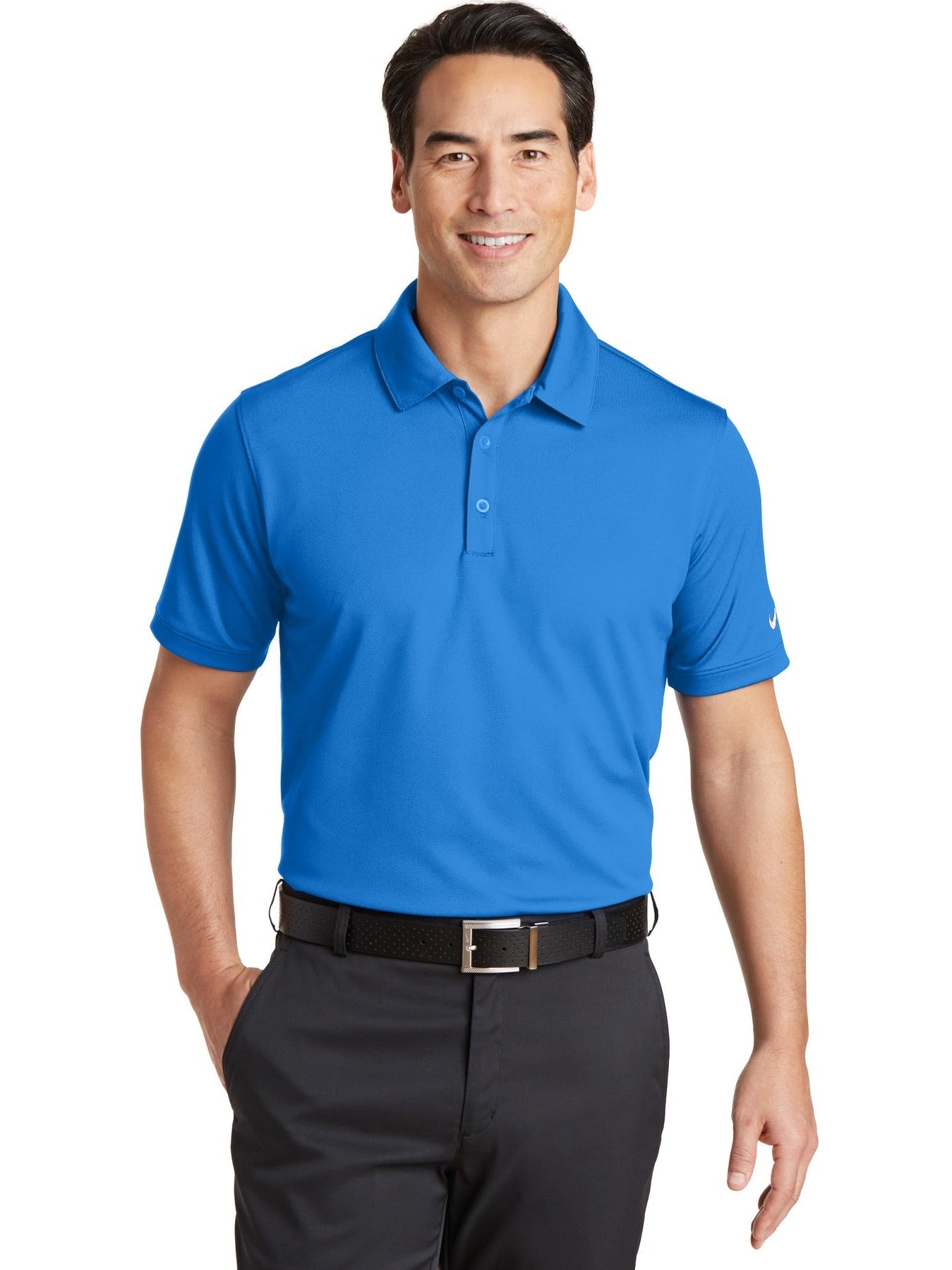 no-logo NIKE Dri-FIT Solid Icon Pique Modern Fit Polo-Regular-NIKE-Thread Logic