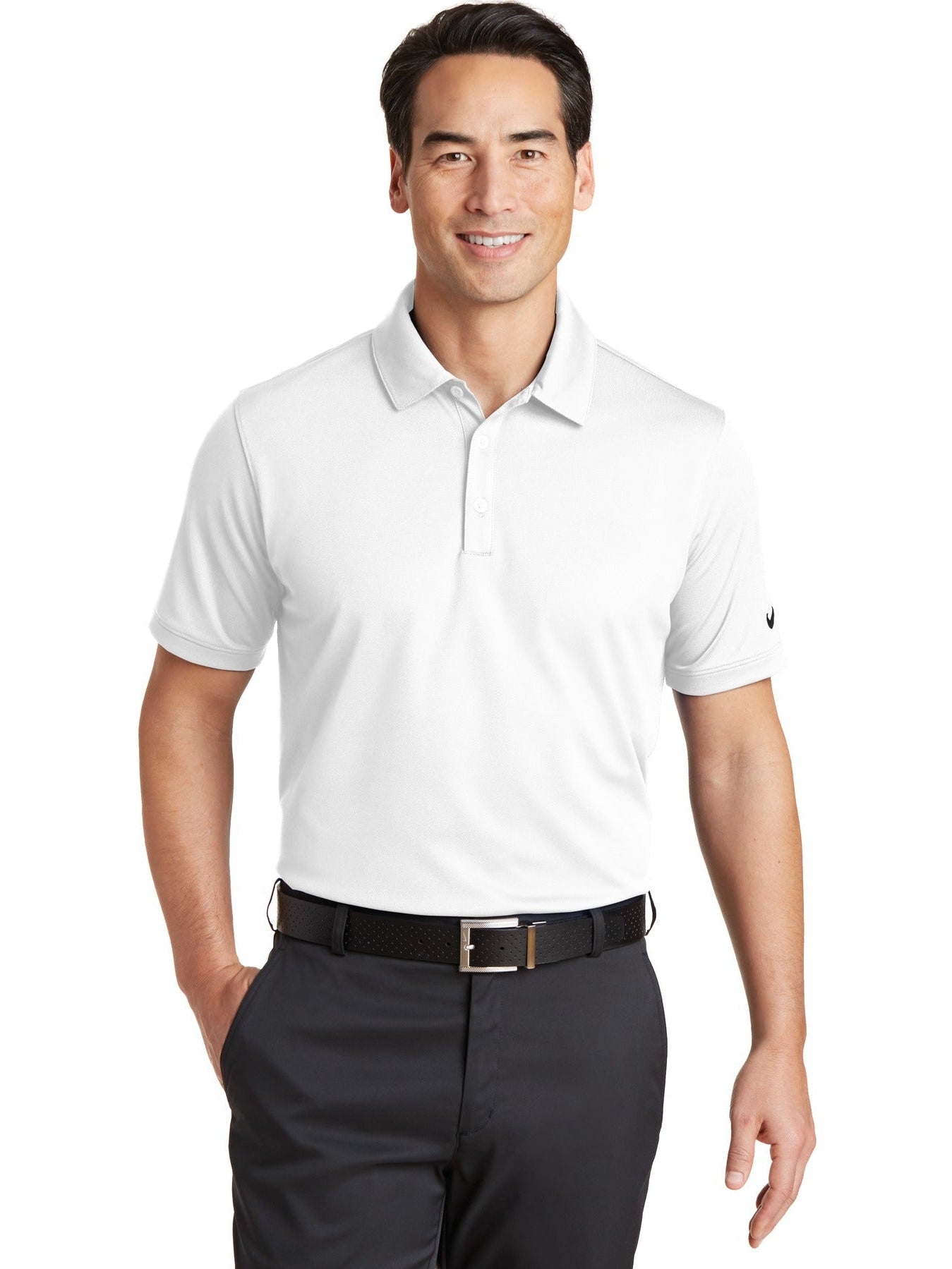 no-logo NIKE Dri-FIT Solid Icon Pique Modern Fit Polo-Regular-NIKE-Thread Logic