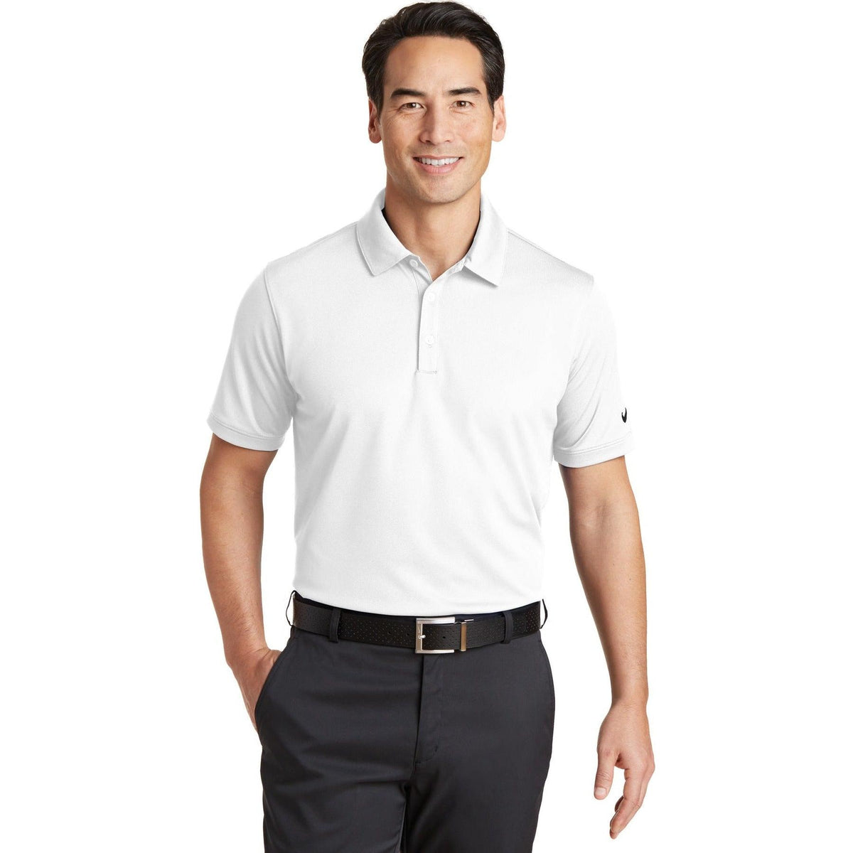 no-logo NIKE Dri-FIT Solid Icon Pique Modern Fit Polo-Regular-Nike-Thread Logic