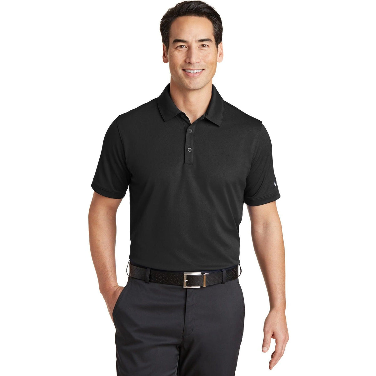 no-logo NIKE Dri-FIT Solid Icon Pique Modern Fit Polo-Regular-Nike-Thread Logic