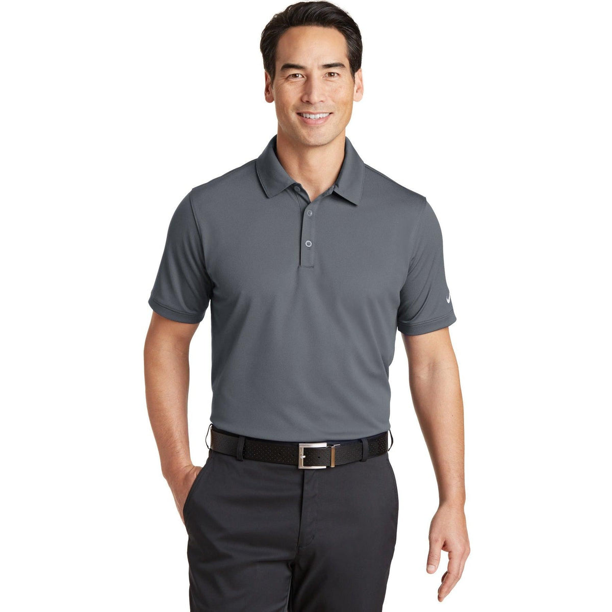 no-logo NIKE Dri-FIT Solid Icon Pique Modern Fit Polo-Regular-Nike-Thread Logic