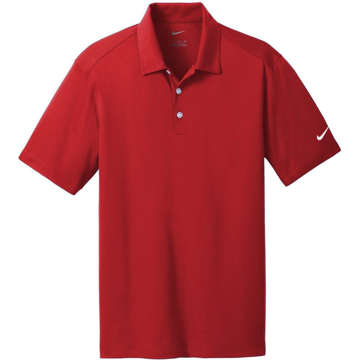 no-logo NIKE Dri-FIT Vertical Mesh Polo-Regular-Nike-University Red-S-Thread Logic