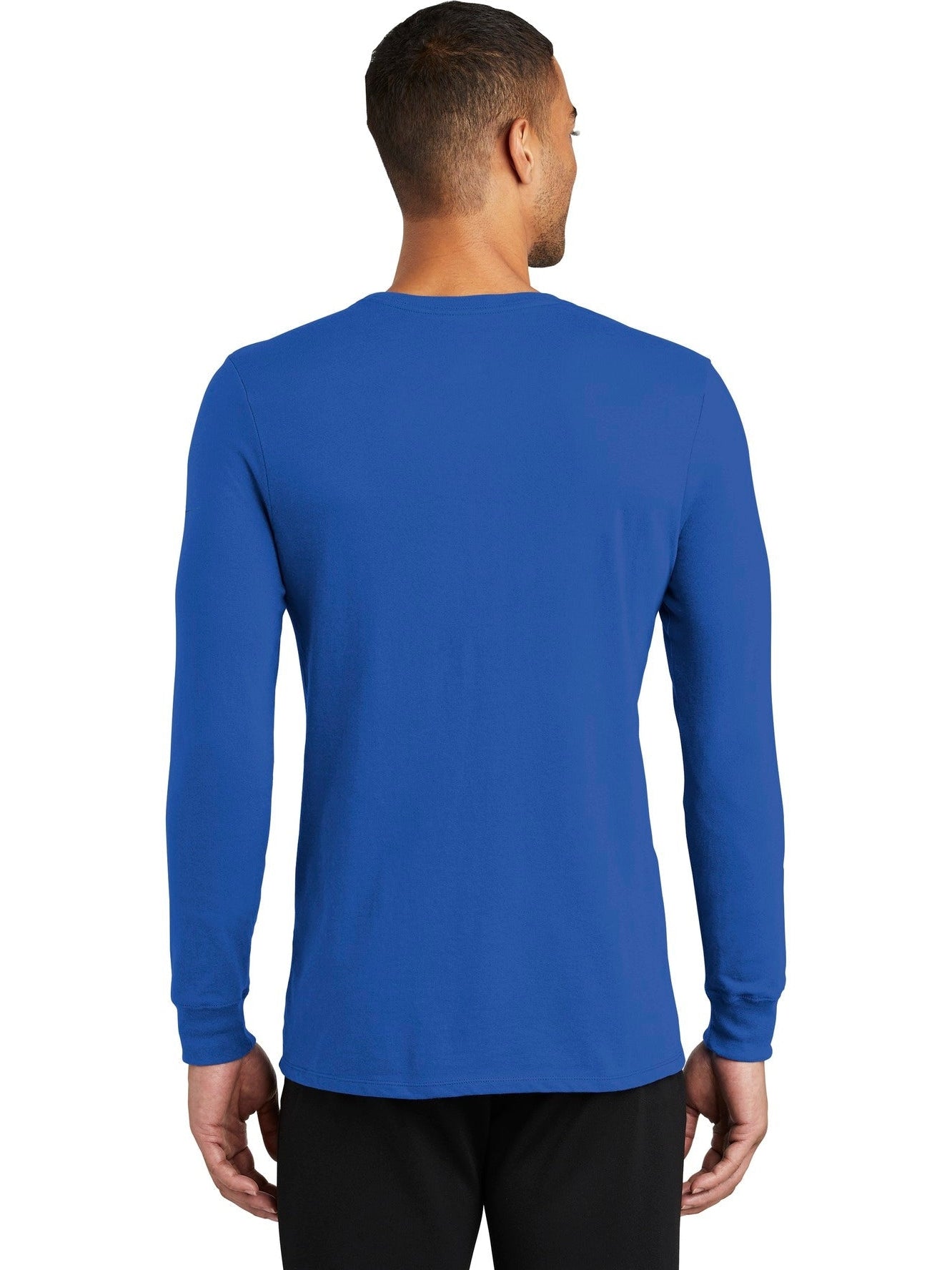 no-logo NIKE Dri-Fit Cotton/Poly Long Sleeve Tee-Regular-NIKE-Thread Logic