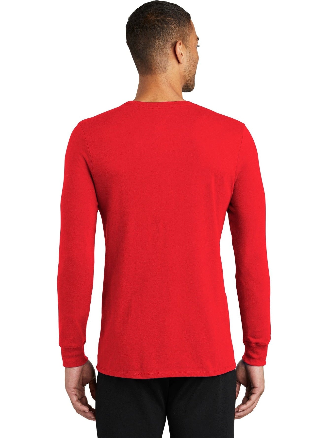 no-logo NIKE Dri-Fit Cotton/Poly Long Sleeve Tee-Regular-NIKE-Thread Logic