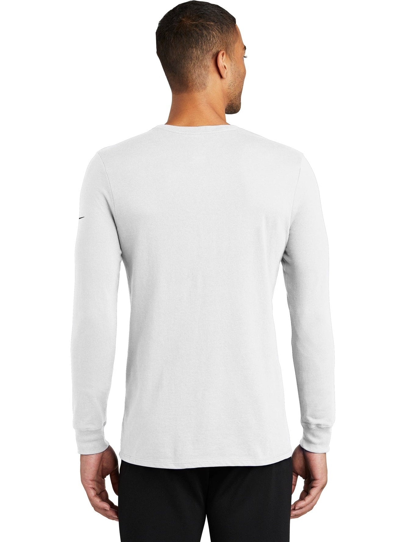 no-logo NIKE Dri-Fit Cotton/Poly Long Sleeve Tee-Regular-NIKE-Thread Logic