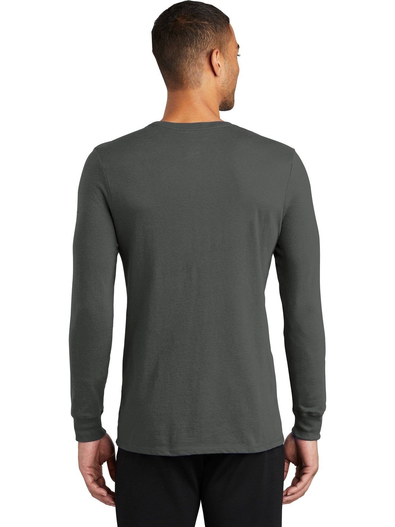 no-logo NIKE Dri-Fit Cotton/Poly Long Sleeve Tee-Regular-NIKE-Thread Logic