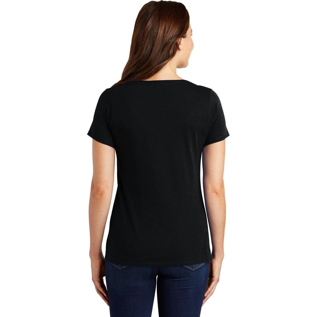 no-logo NIKE Women's Dri-FIT Cotton/Poly Scoop Neck Tee-Polos-Nike-Thread Logic