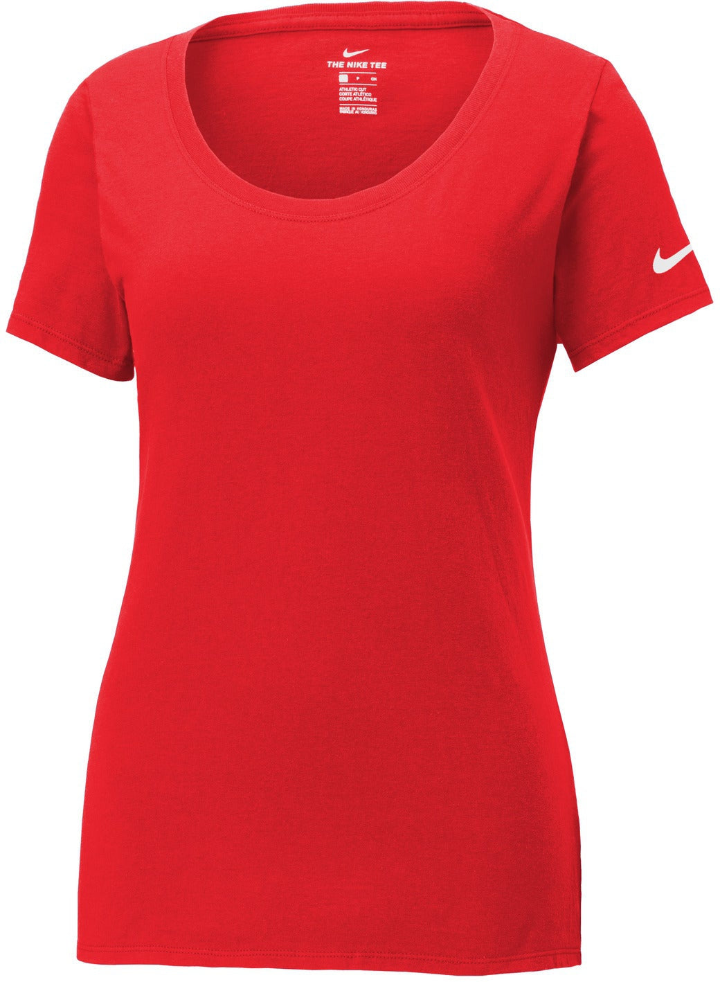 NIKE Ladies Dri-FIT Cotton/Poly Scoop Neck Tee-Regular-NIKE-University Red-S-Thread Logic