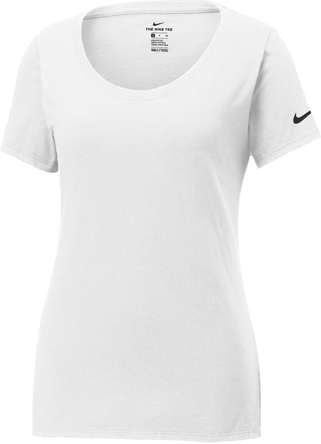 NIKE Ladies Dri-FIT Cotton/Poly Scoop Neck Tee-Regular-NIKE-White-S-Thread Logic