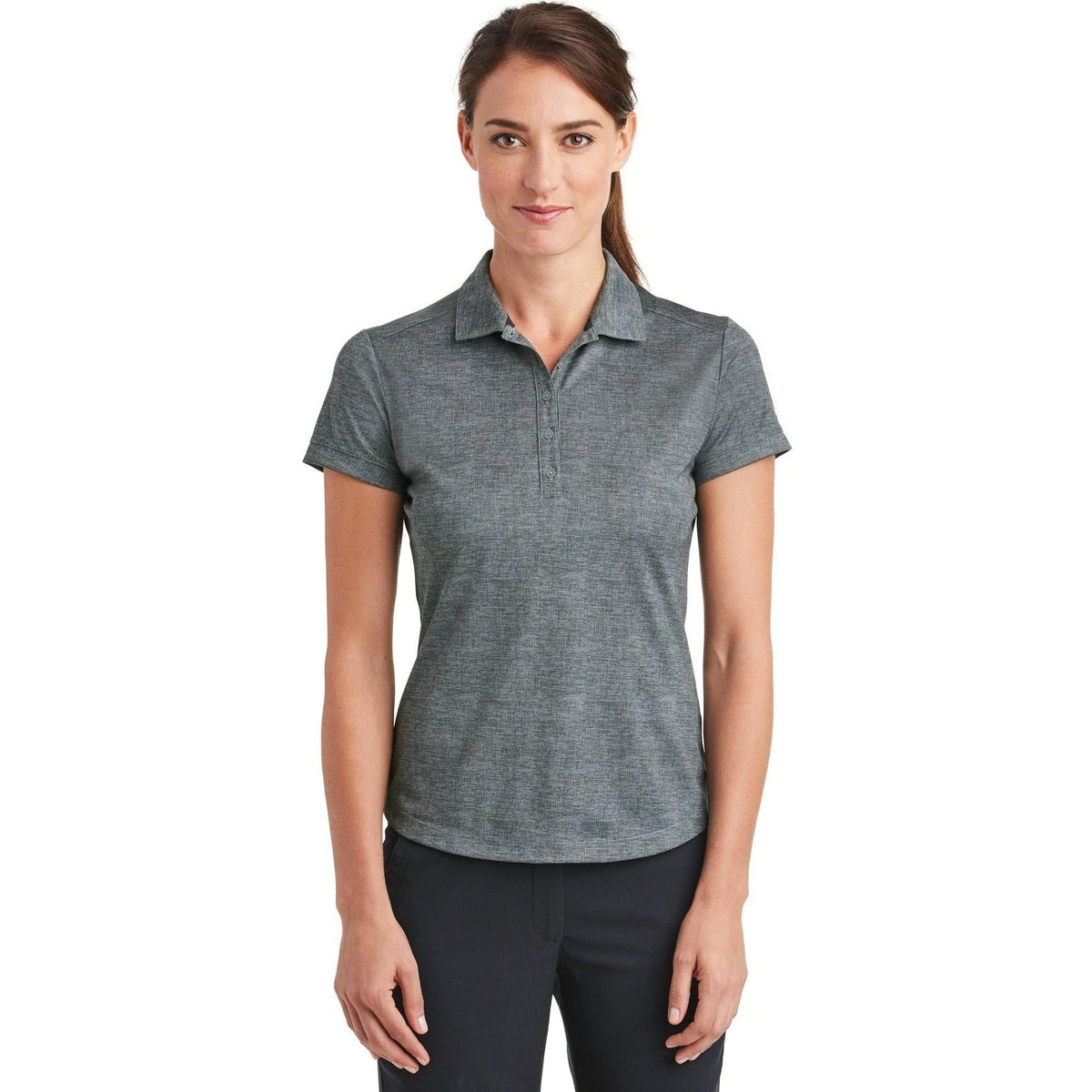 no-logo NIKE Women's Dri-FIT Crosshatch Polo-Active-Nike-Thread Logic