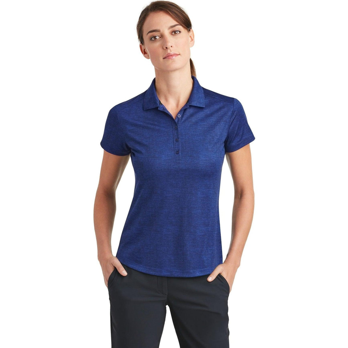 no-logo NIKE Women's Dri-FIT Crosshatch Polo-Active-Nike-Thread Logic