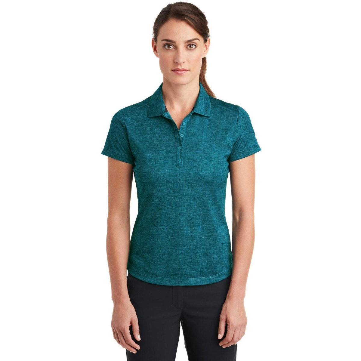no-logo NIKE Women's Dri-FIT Crosshatch Polo-Active-Nike-Thread Logic
