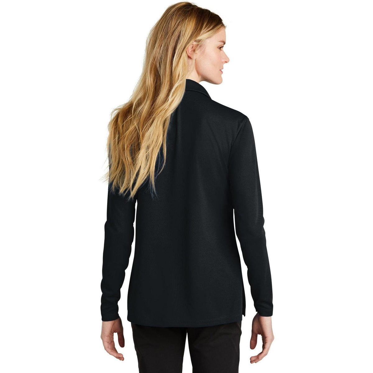 no-logo NIKE Ladies Dri-FIT Micro Pique 2.0 Long Sleeve Polo-Regular-NIKE-Thread Logic