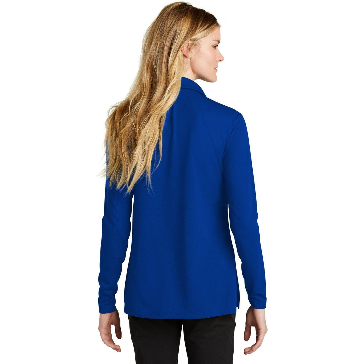 no-logo NIKE Ladies Dri-FIT Micro Pique 2.0 Long Sleeve Polo-Regular-NIKE-Thread Logic