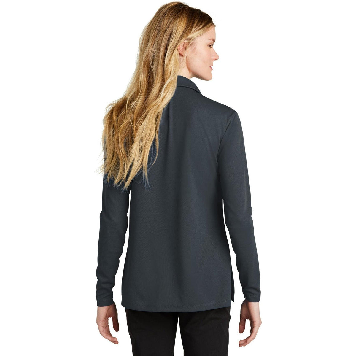 no-logo NIKE Ladies Dri-FIT Micro Pique 2.0 Long Sleeve Polo-Regular-NIKE-Thread Logic