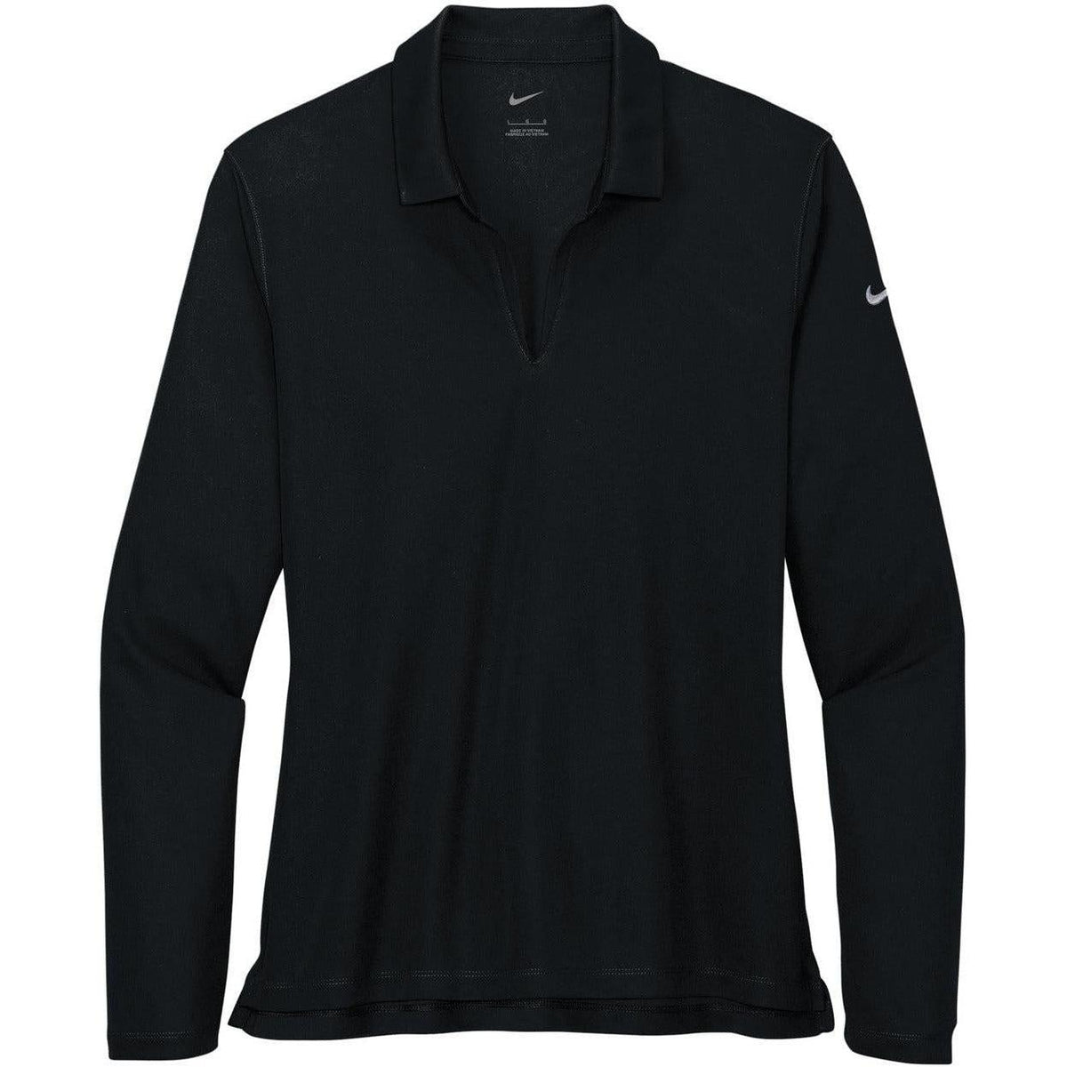 no-logo NIKE Ladies Dri-FIT Micro Pique 2.0 Long Sleeve Polo