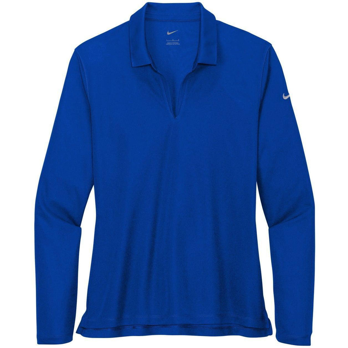 no-logo NIKE Ladies Dri-FIT Micro Pique 2.0 Long Sleeve Polo