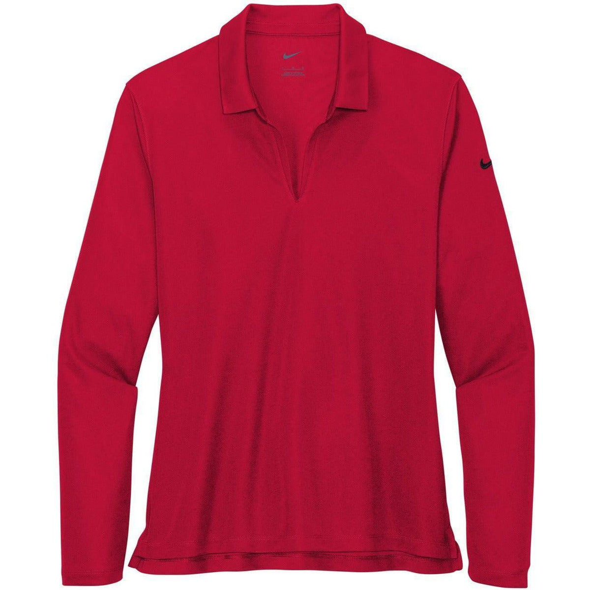 no-logo NIKE Ladies Dri-FIT Micro Pique 2.0 Long Sleeve Polo