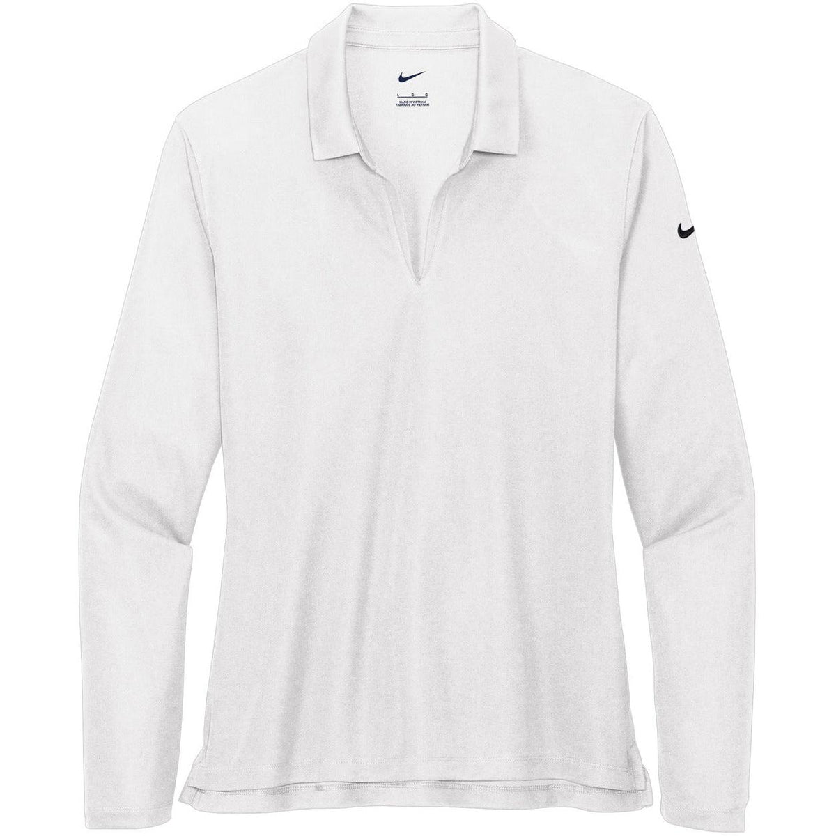 no-logo NIKE Ladies Dri-FIT Micro Pique 2.0 Long Sleeve Polo