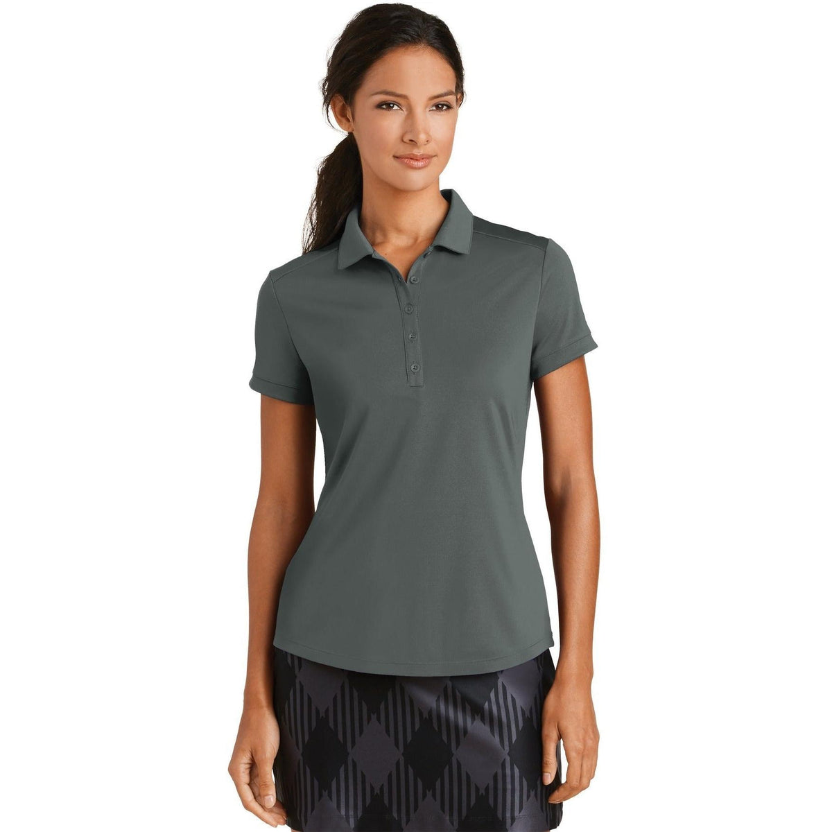 no-logo NIKE Ladies Dri-FIT Players Modern Fit Polo-Regular-NIKE-Thread Logic