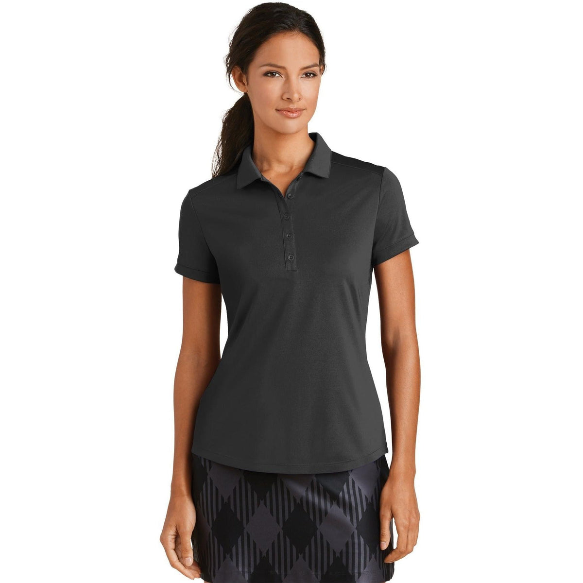 no-logo NIKE Ladies Dri-FIT Players Modern Fit Polo-Regular-NIKE-Thread Logic