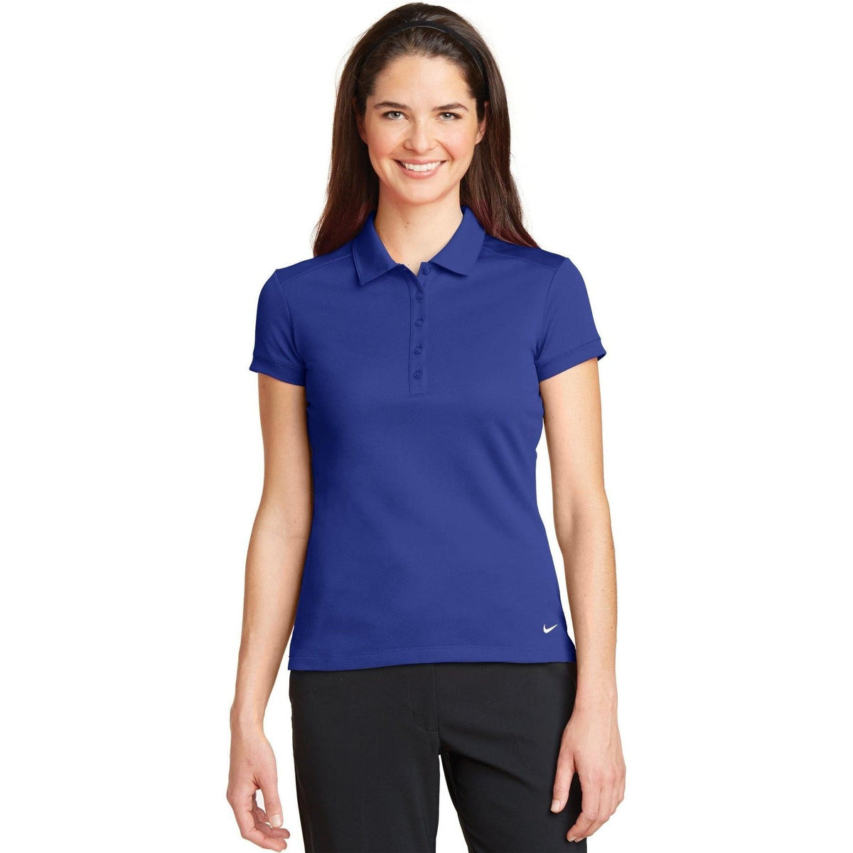 no-logo NIKE Women's Dri-FIT Solid Icon Pique Modern Fit Polo-Regular-Nike-Thread Logic