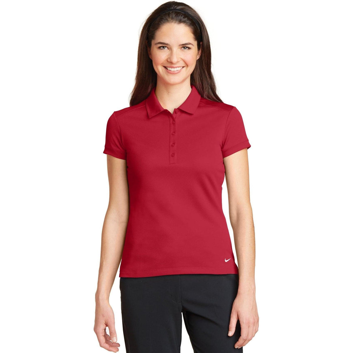 no-logo NIKE Women's Dri-FIT Solid Icon Pique Modern Fit Polo-Regular-Nike-Thread Logic