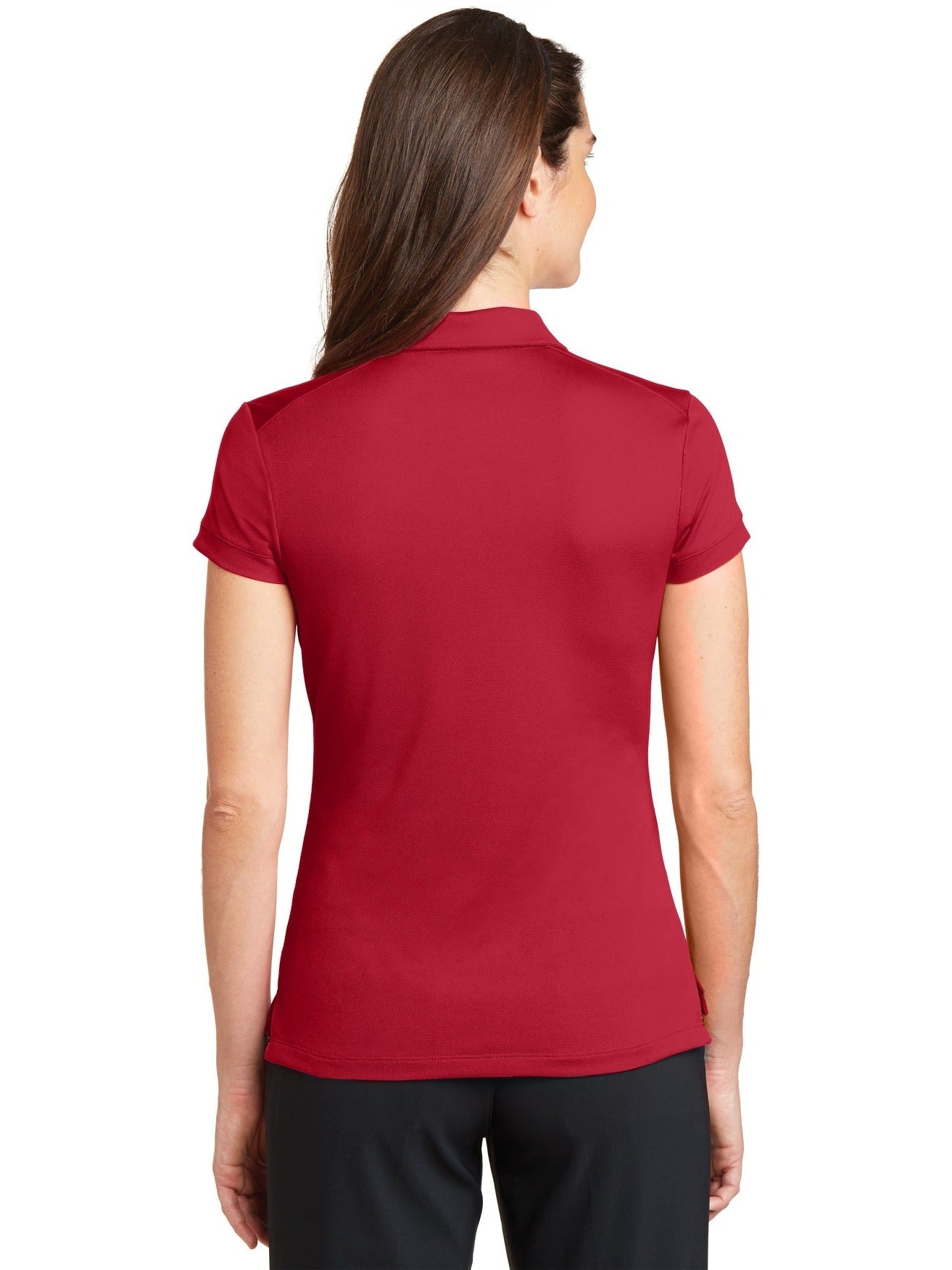 no-logo NIKE Ladies Dri-FIT Solid Icon Pique Modern Fit Polo-Regular-NIKE-Thread Logic