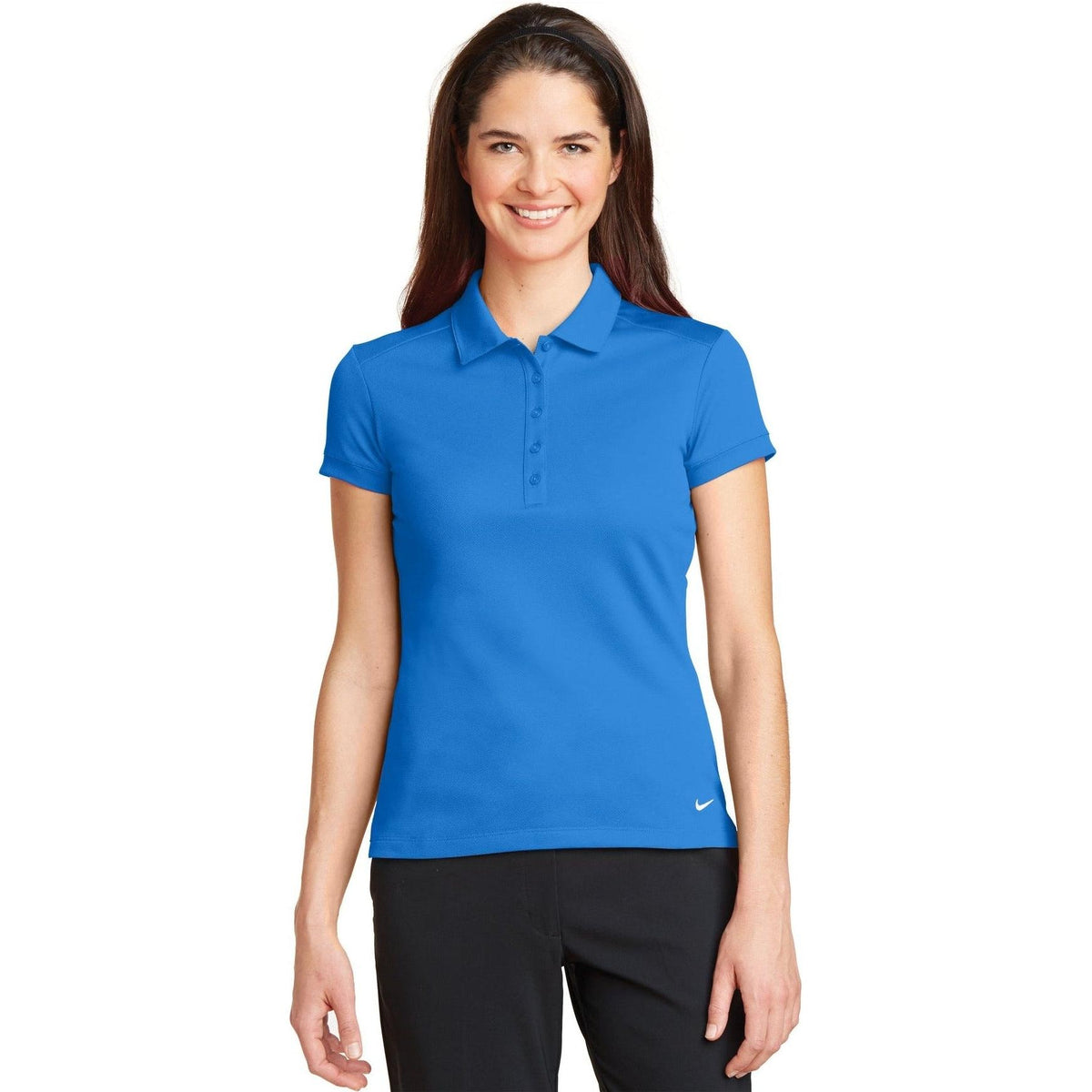 no-logo NIKE Women's Dri-FIT Solid Icon Pique Modern Fit Polo-Regular-Nike-Thread Logic