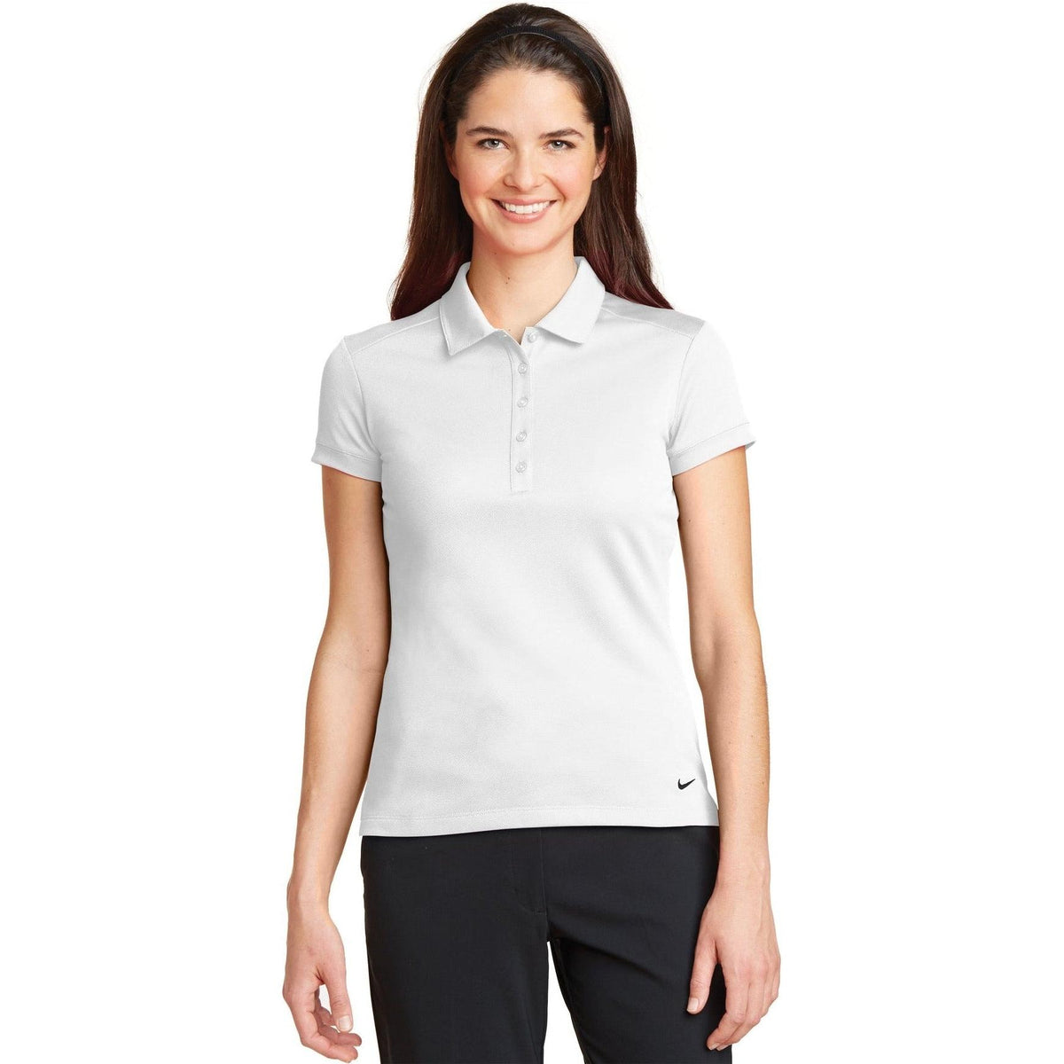 no-logo NIKE Women's Dri-FIT Solid Icon Pique Modern Fit Polo-Regular-Nike-Thread Logic