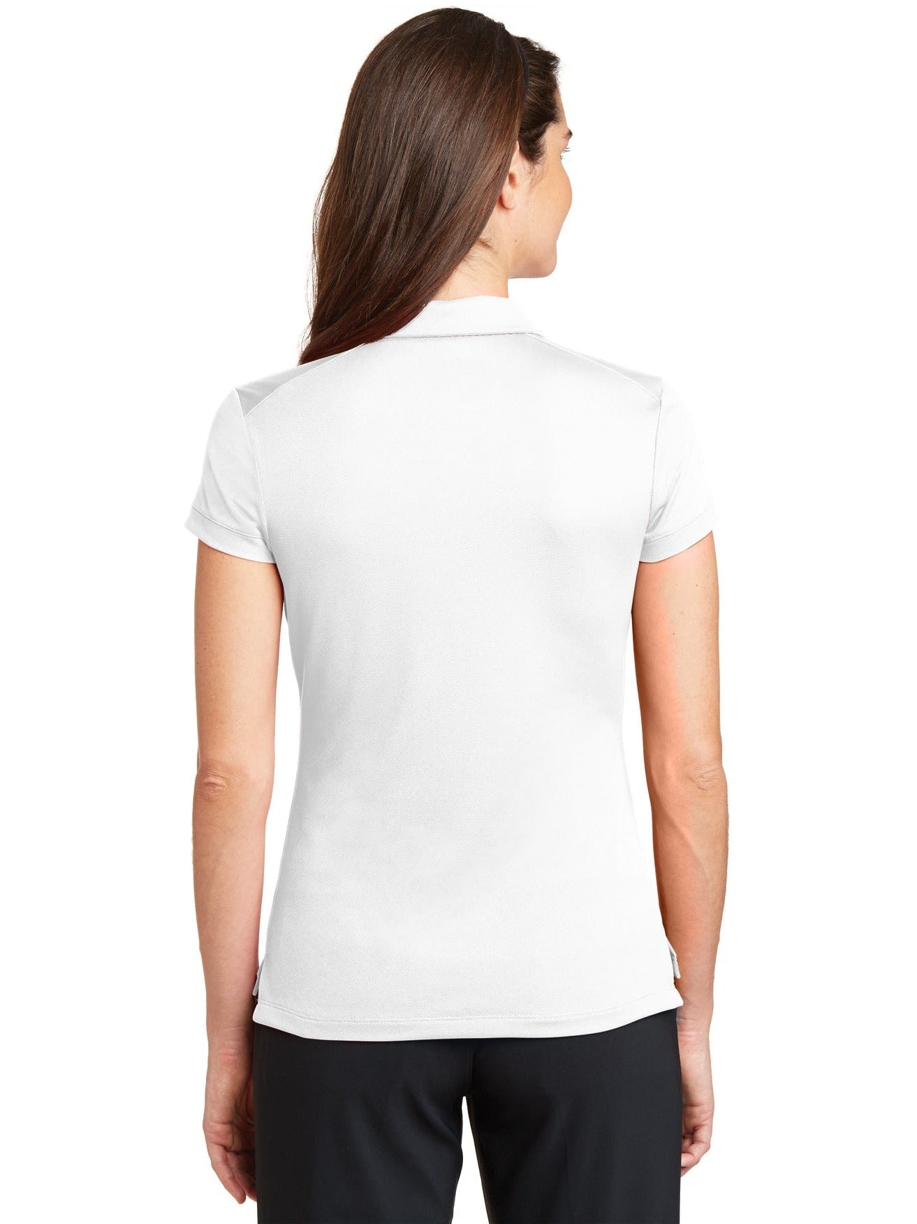 no-logo NIKE Ladies Dri-FIT Solid Icon Pique Modern Fit Polo-Regular-NIKE-Thread Logic