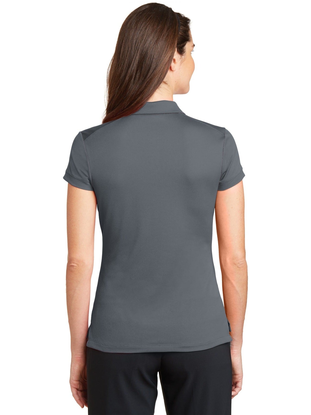 no-logo NIKE Ladies Dri-FIT Solid Icon Pique Modern Fit Polo-Regular-NIKE-Thread Logic