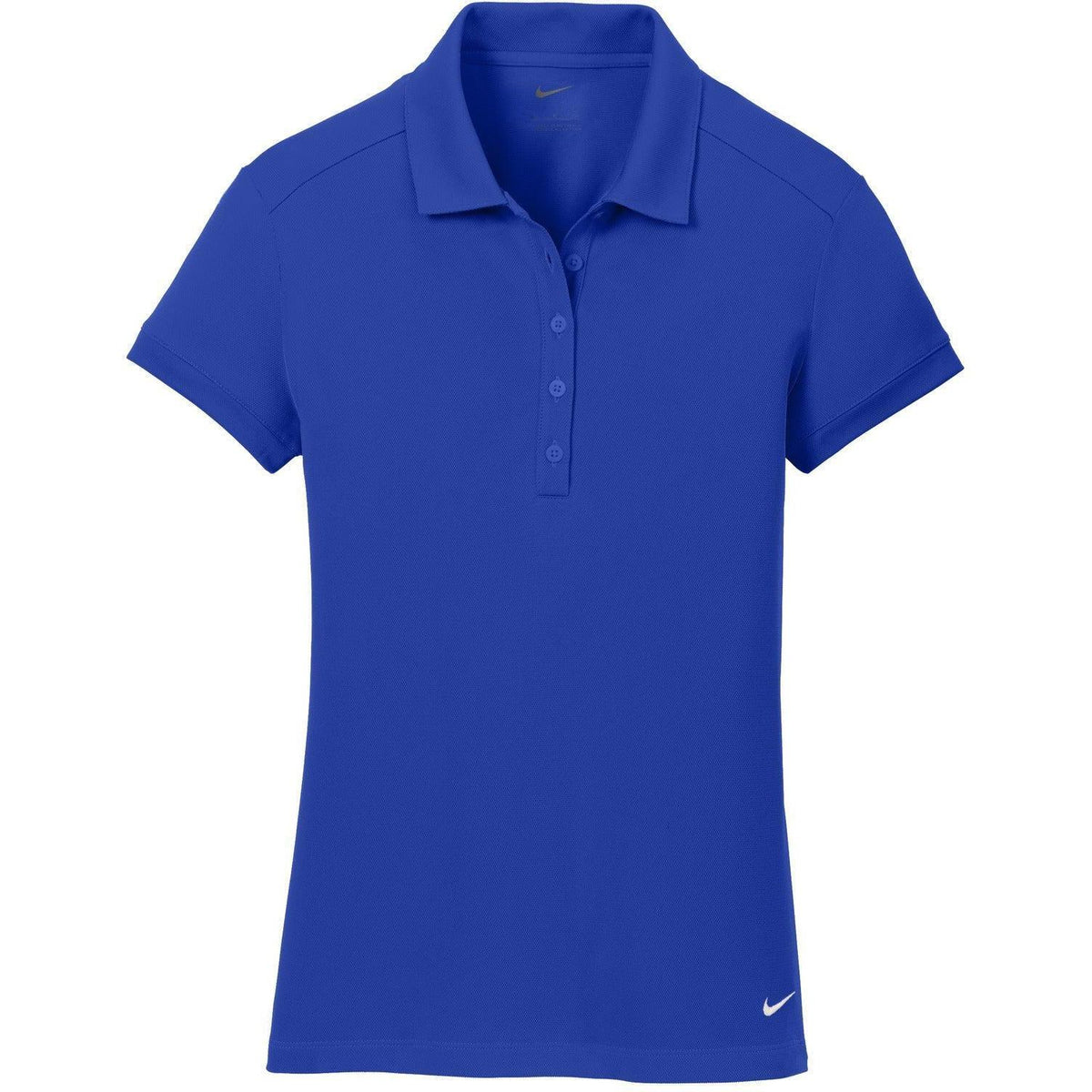 no-logo NIKE Women's Dri-FIT Solid Icon Pique Modern Fit Polo-Regular-Nike-Deep Royal Blue-S-Thread Logic
