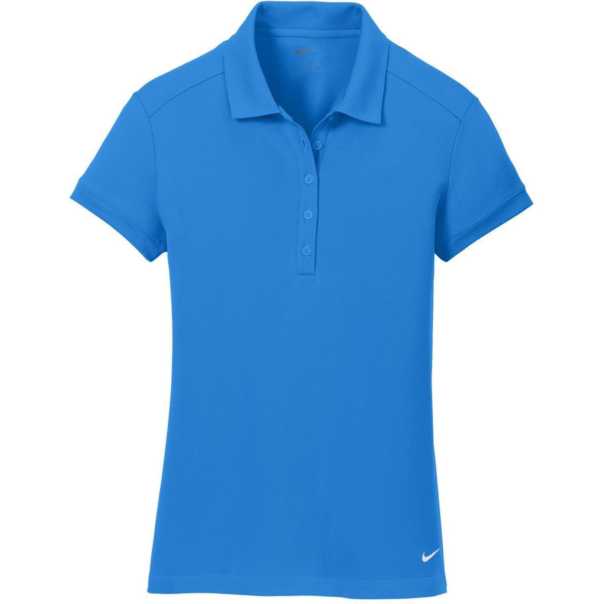 no-logo NIKE Women's Dri-FIT Solid Icon Pique Modern Fit Polo-Regular-Nike-Light Photo Blue-S-Thread Logic
