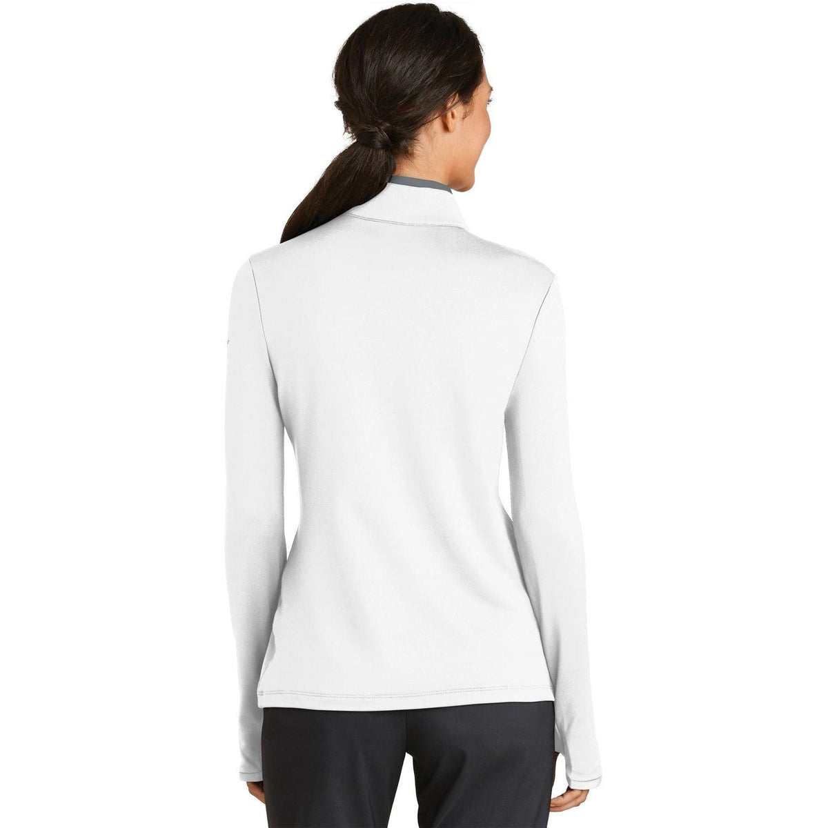 no-logo NIKE Ladies Dri-FIT Stretch 1/2-Zip Cover-Up-Regular-NIKE-Thread Logic