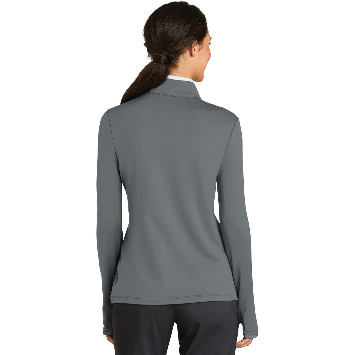 no-logo NIKE Ladies Dri-FIT Stretch 1/2-Zip Cover-Up-Regular-NIKE-Thread Logic