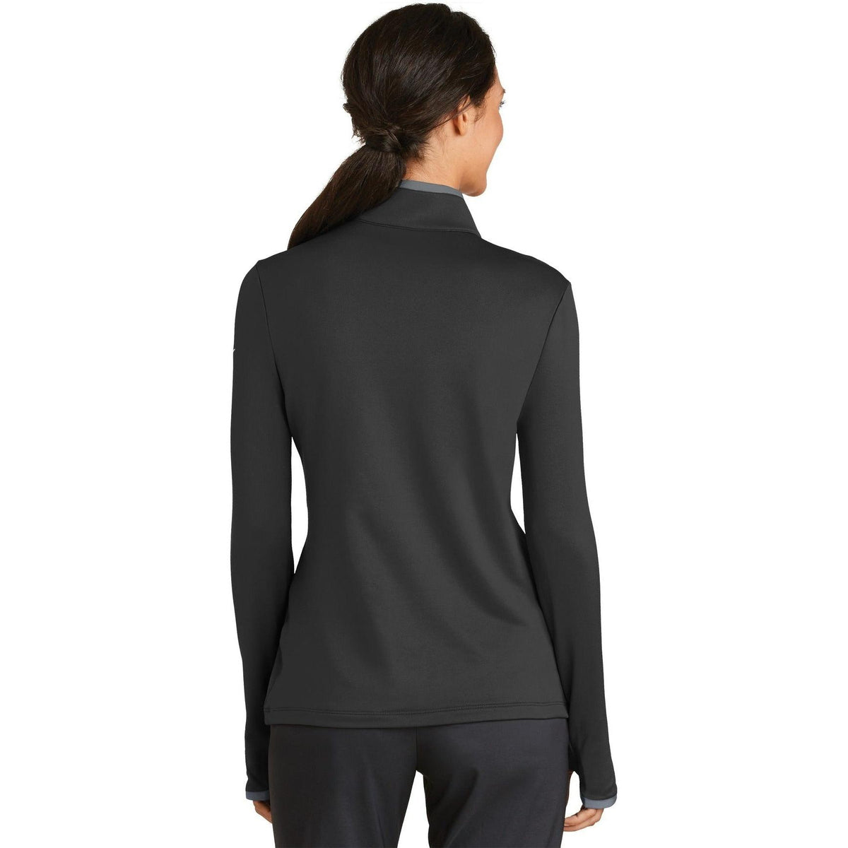 no-logo NIKE Ladies Dri-FIT Stretch 1/2-Zip Cover-Up-Regular-NIKE-Thread Logic