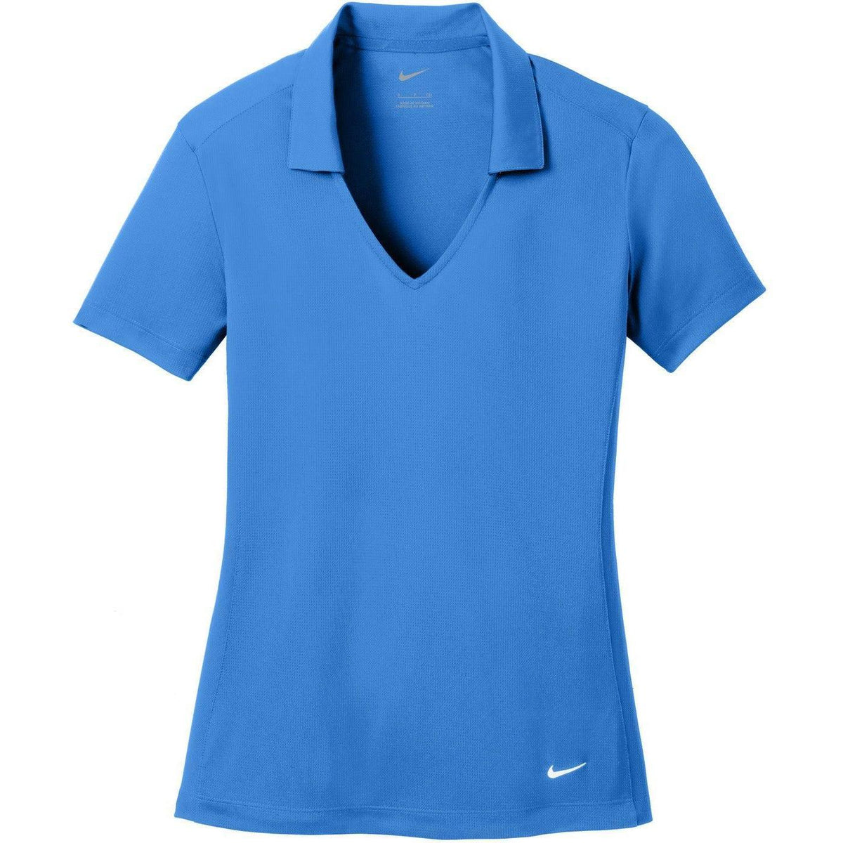 no-logo NIKE Women's Dri-FIT Vertical Mesh Polo-Regular-Nike-Brisk Blue-S-Thread Logic