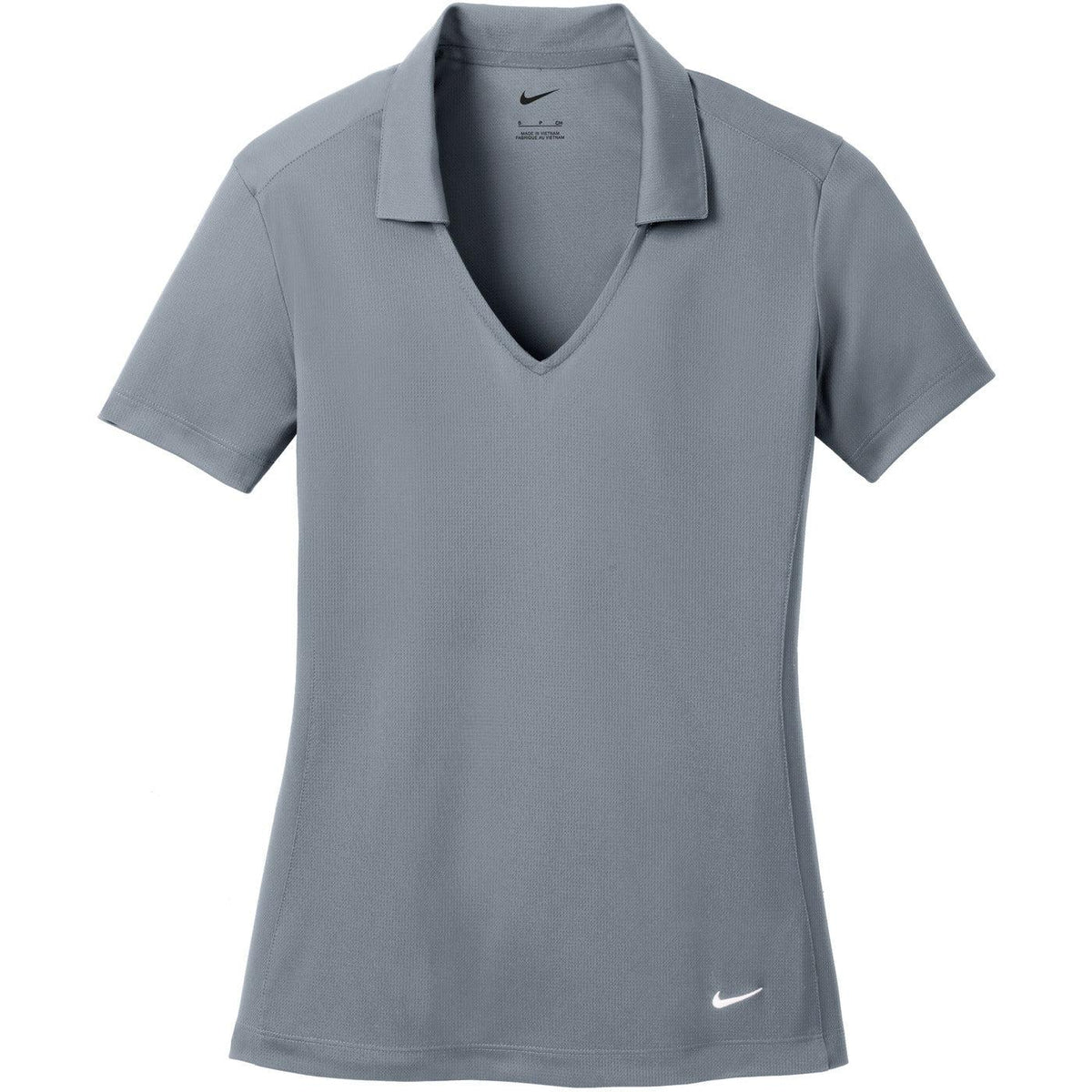 no-logo NIKE Women's Dri-FIT Vertical Mesh Polo-Regular-Nike-Cool Grey-S-Thread Logic