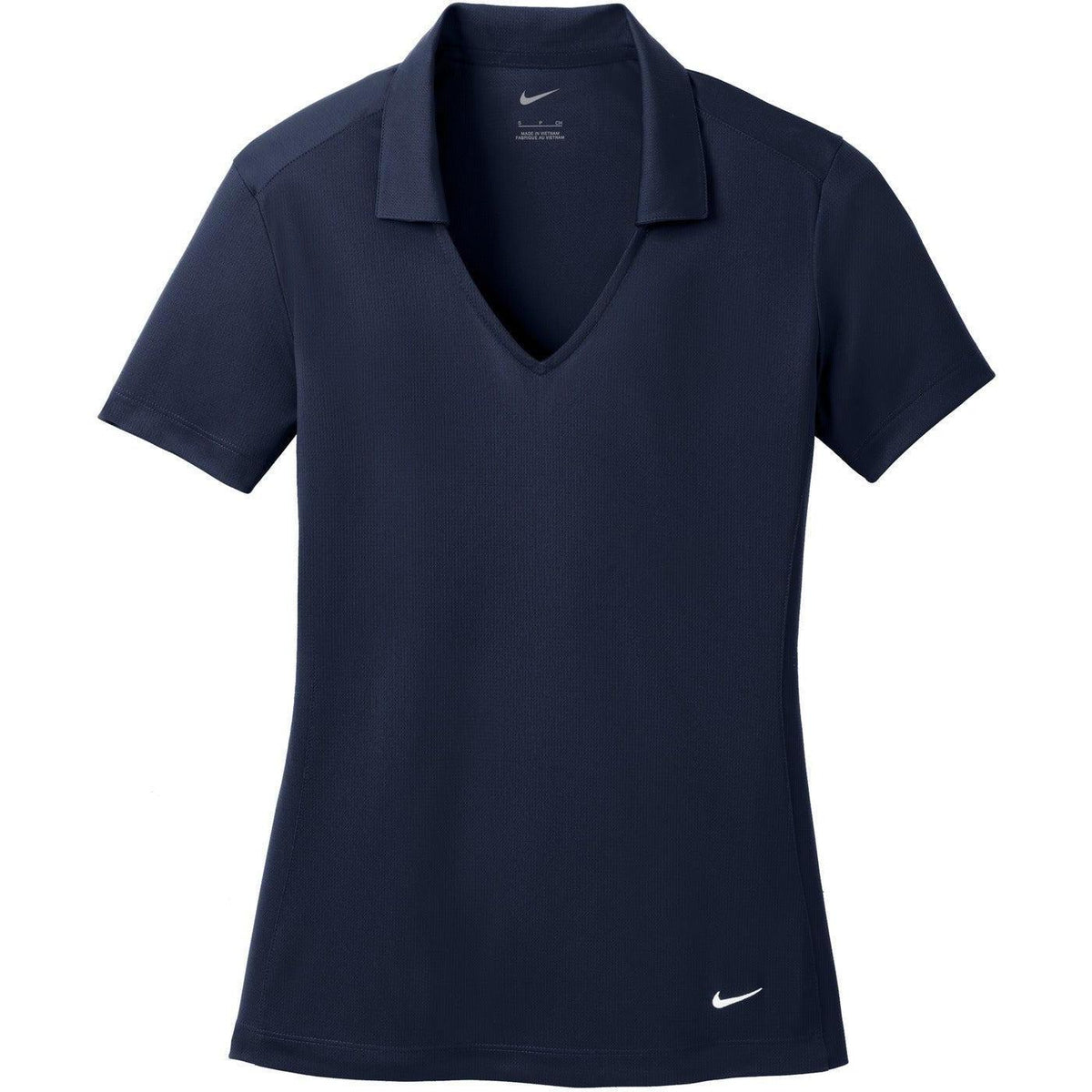 no-logo NIKE Women's Dri-FIT Vertical Mesh Polo-Regular-Nike-Marine-S-Thread Logic