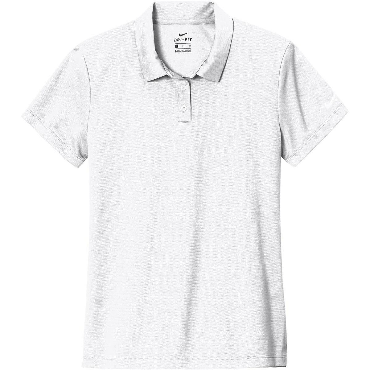 no-logo NIKE Women's Dry Essential Solid Polo-Regular-Nike-White-S-Thread Logic